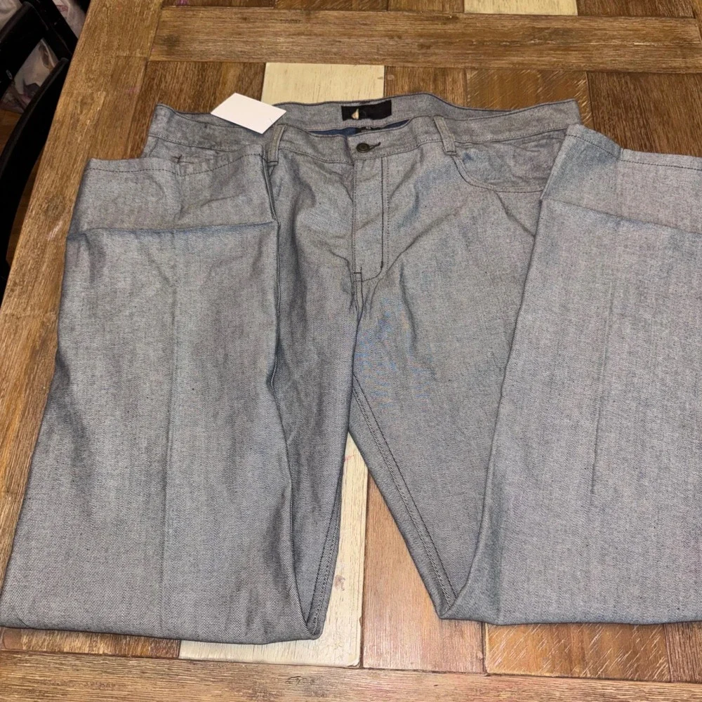 Q by Qruel Denim Jeans Mens 40 Blue Excellent Embroidered Back Pocket Straight